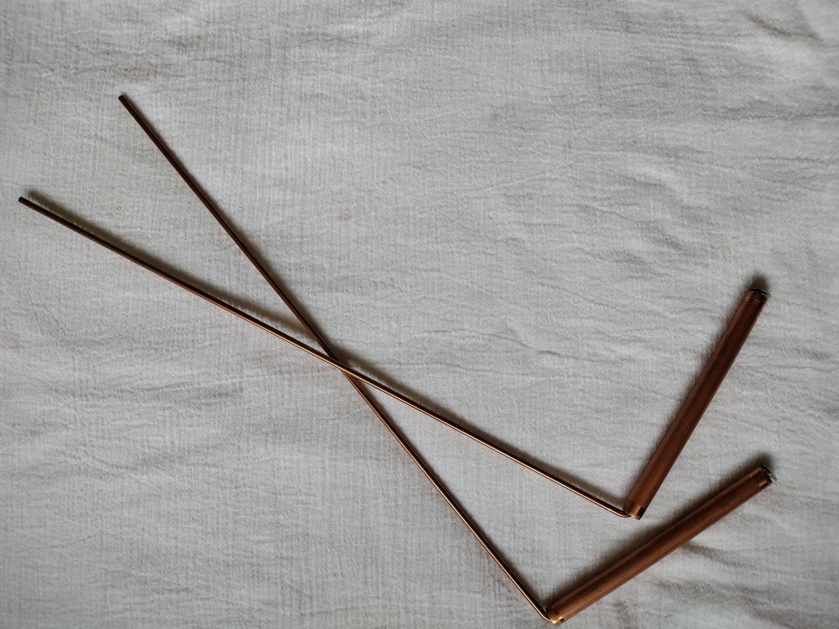 Copper Handled Dowsing Rods made in the Psychic City of Cassadaga, Florida